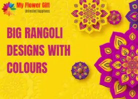 Big Rangoli designs with colours