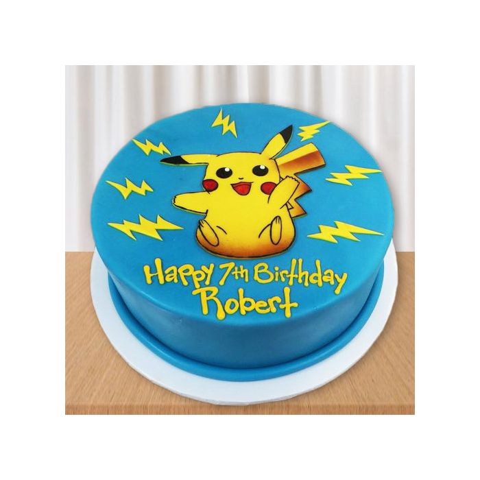 pikachu photo theme cake online in India| black forest flavour cake online