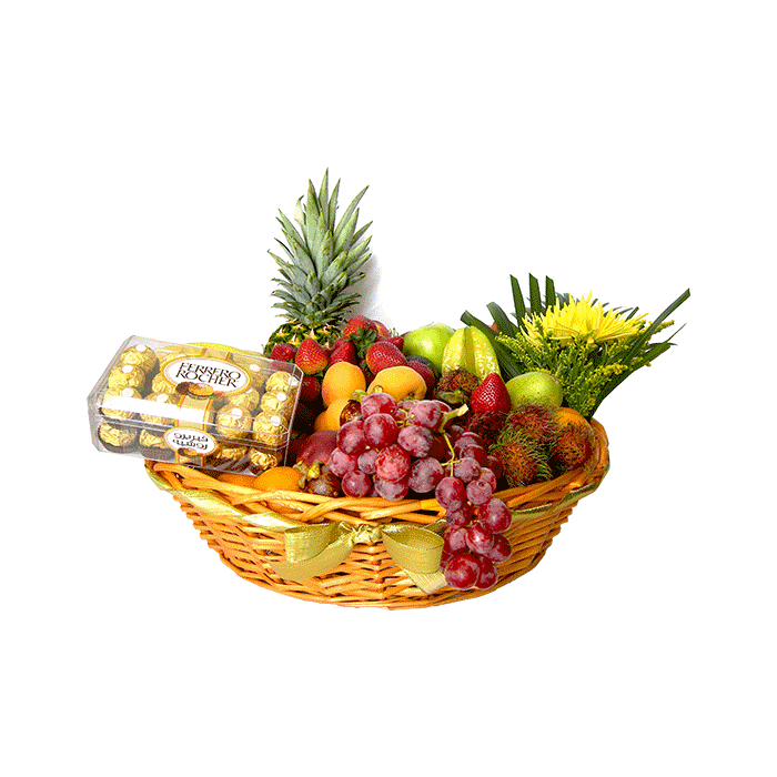 Order fruit basket online Send fruit basket with chocolates to India
